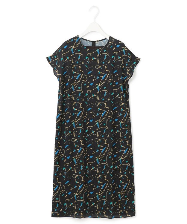 ICB 【Saki Tanakaさんコラボ】 コラボプリント ワンピース プリント×グレー系