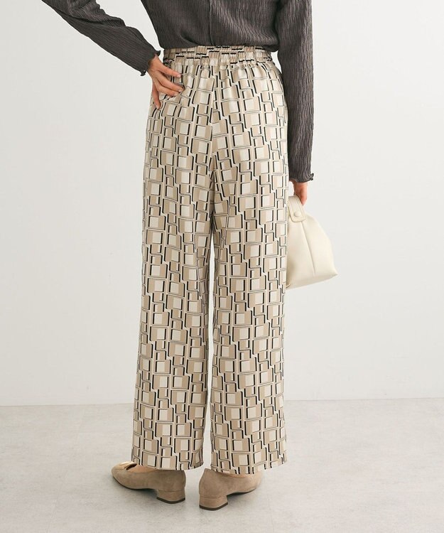 Green Parks アソート柄サイドラインパンツ Beige