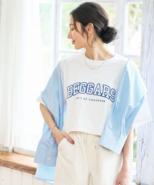 WEGO 【新色追加/手洗い可】グラフィックショートT ホワイト