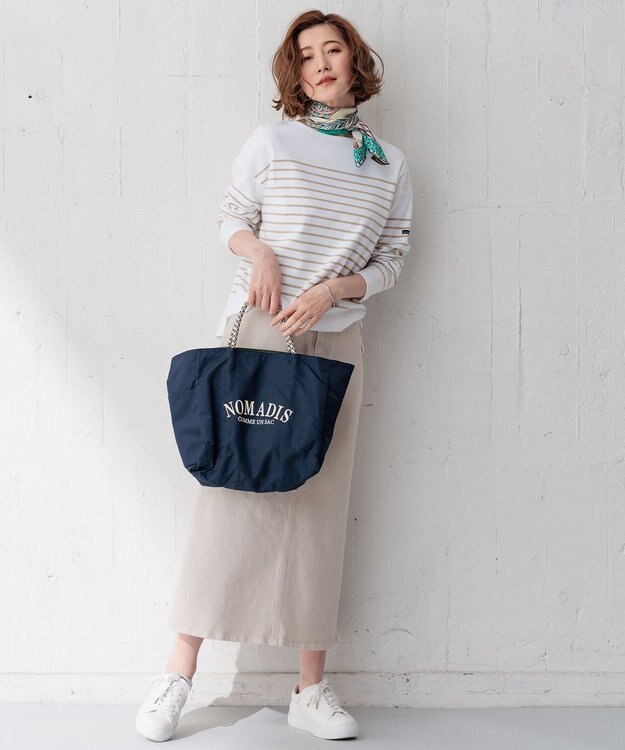 23区 【好評につき新色追加】NOMADIS  SAC2 W ナイロン リバーシブル トートバッグ ネイビー×カーキ