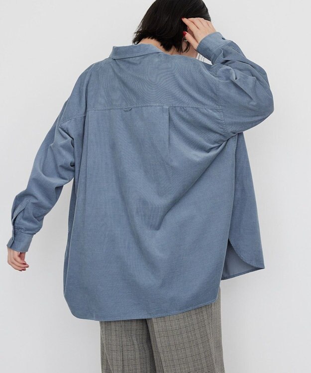 AMERICAN HOLIC Ｗポケットコーデュロイシャツ Sax