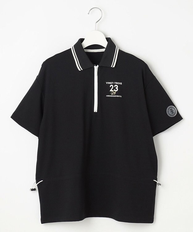 23区GOLF 【辻梨恵プロ着用】ウェストドローコードポロ ブラック系