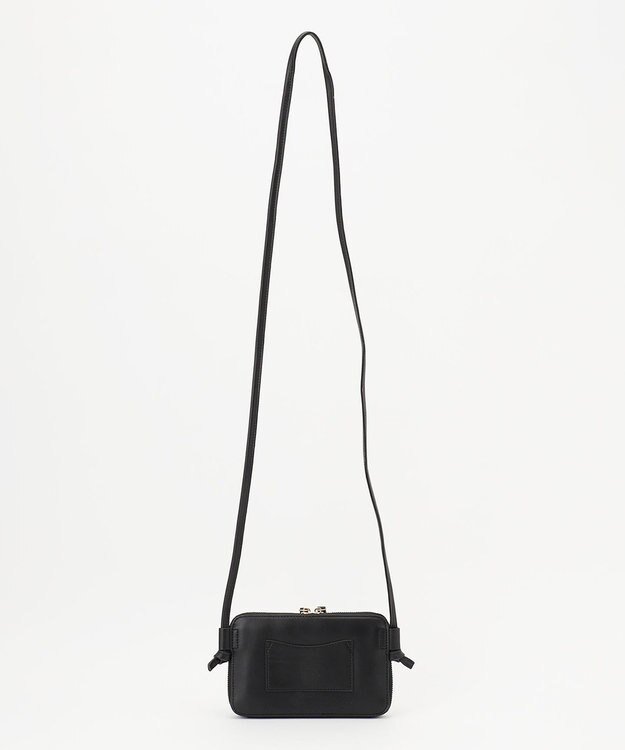 LA BAGAGERIE 【レザー×ステッチ】スクエアマルチポシェット ブラック