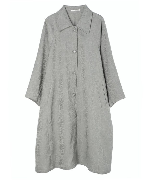 Green Parks ・ＥＬＥＮＣＡＲＥ　ＤＵＥ　ジャカードステンカラーコート Gray