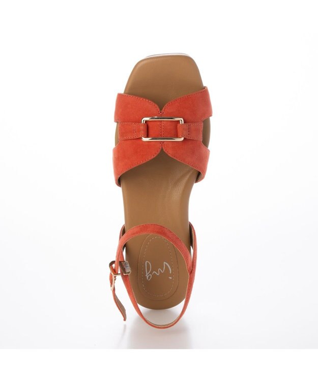 ing <ing>ローヒールウエッジサンダル オレンジ