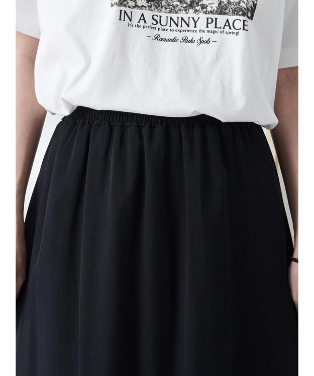 earth music&ecology レースティアードスカート Black