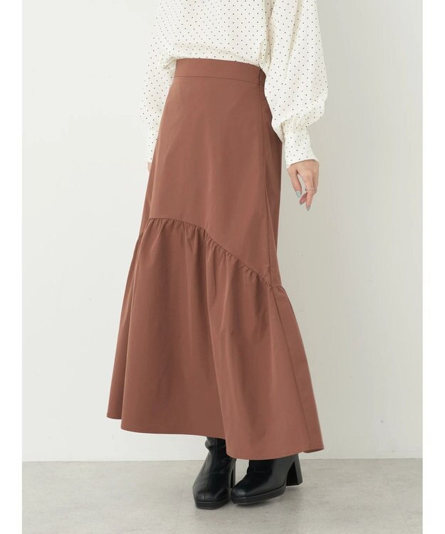 earth music&ecology イレヘム切替スカート Brown