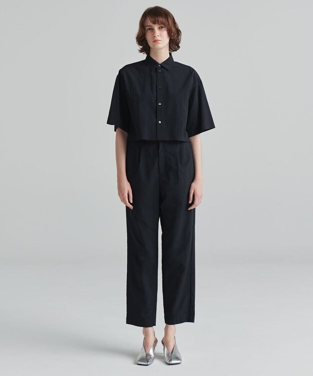 NAVE 【ReNAVE　撥水機能・UVカット・透湿・接触冷感・洗える】ナイロンタスランシャツ ブラック系