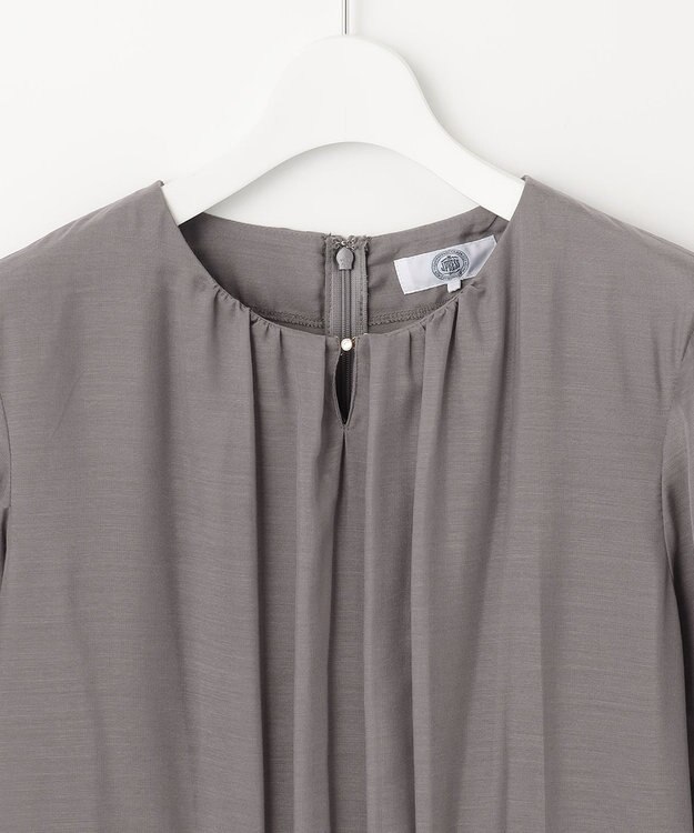 J.PRESS LADIES L 【WEB限定カラーあり・洗える】 ブライトスパンボイル ワンピース ライトグレー系