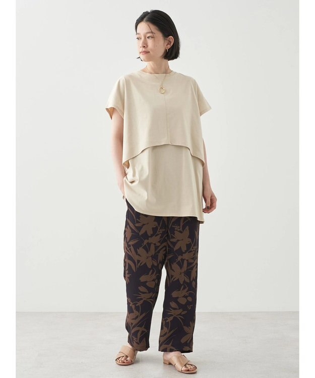 AMERICAN HOLIC レイヤードフレンチスリーブカットチュニック Ivory