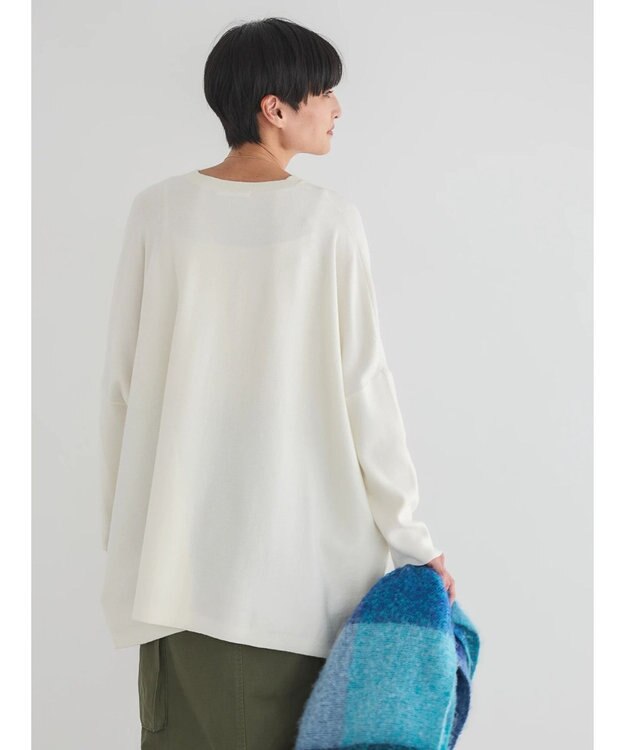 AMERICAN HOLIC バイパチポンチョライクＢＩＧニットチュニック Ivory