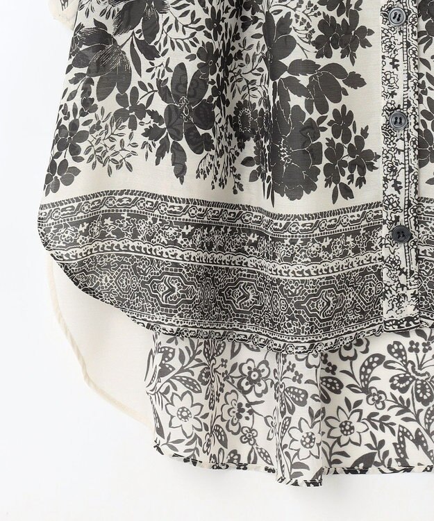 GRACE CONTINENTAL バンダナフレアスリーブブラウス ブラック