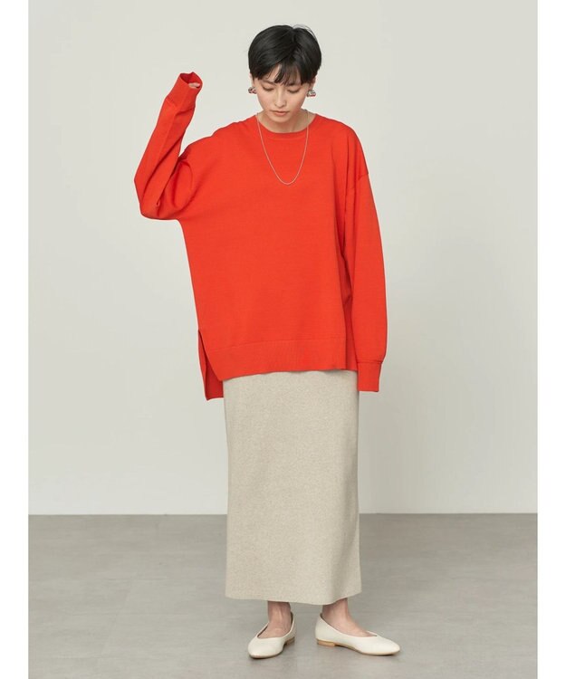 AMERICAN HOLIC エコカルットサイドスリットチュニック Red