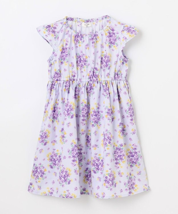 ANY KIDS 総柄 サマーワンピース アジサイ