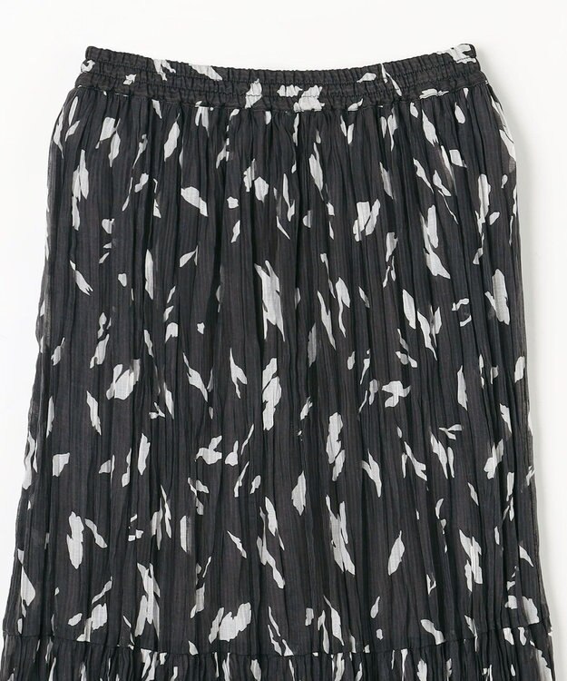 ANY アートドットプリントスカート スレートベース