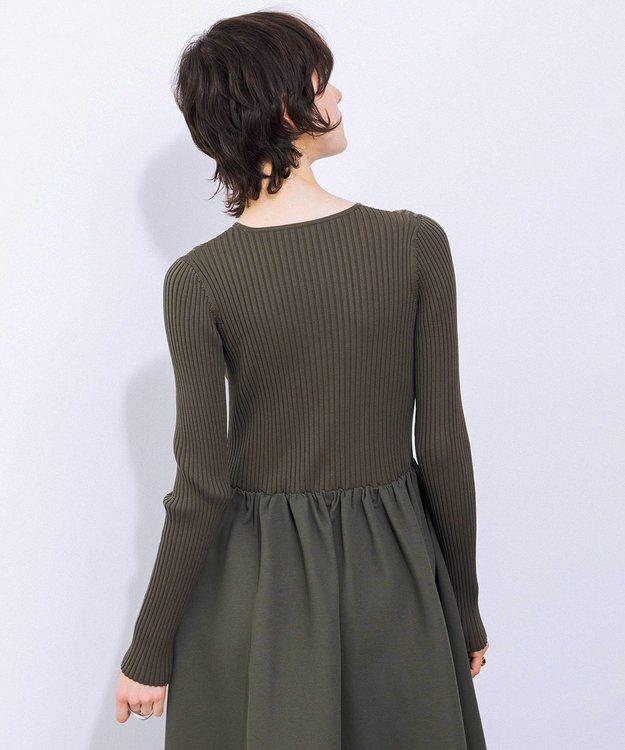 NAVE 【Nave・洗える】コンビネーションドレス カーキ系