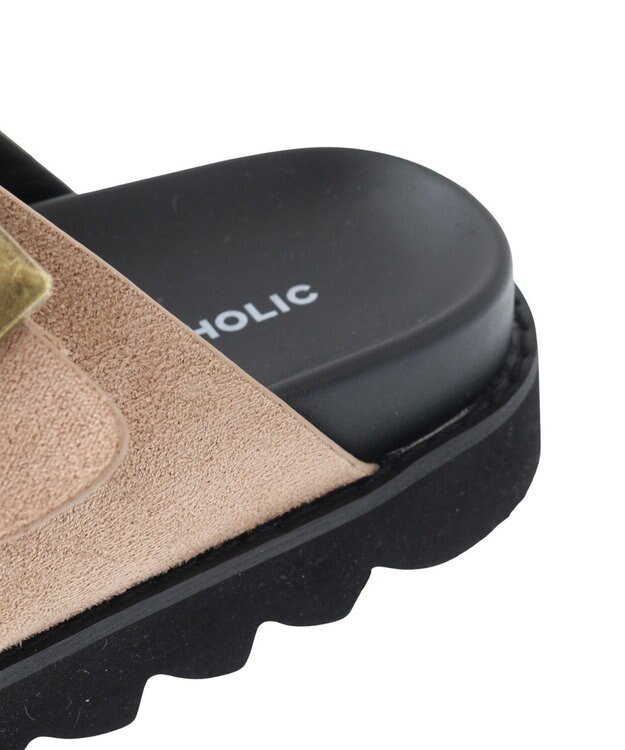 AMERICAN HOLIC バックルフラットサンダル Beige