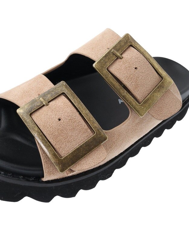 AMERICAN HOLIC バックルフラットサンダル Beige