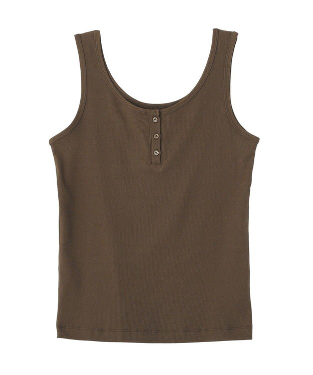 Green Parks ヘンリーネックタンクトップ Brown