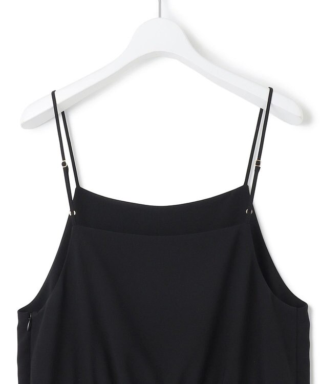 23区 L 【一部店舗限定/吸水速乾/UVカット/接触冷感/洗える】ストレッチジョーゼット オールインワン ブラック系