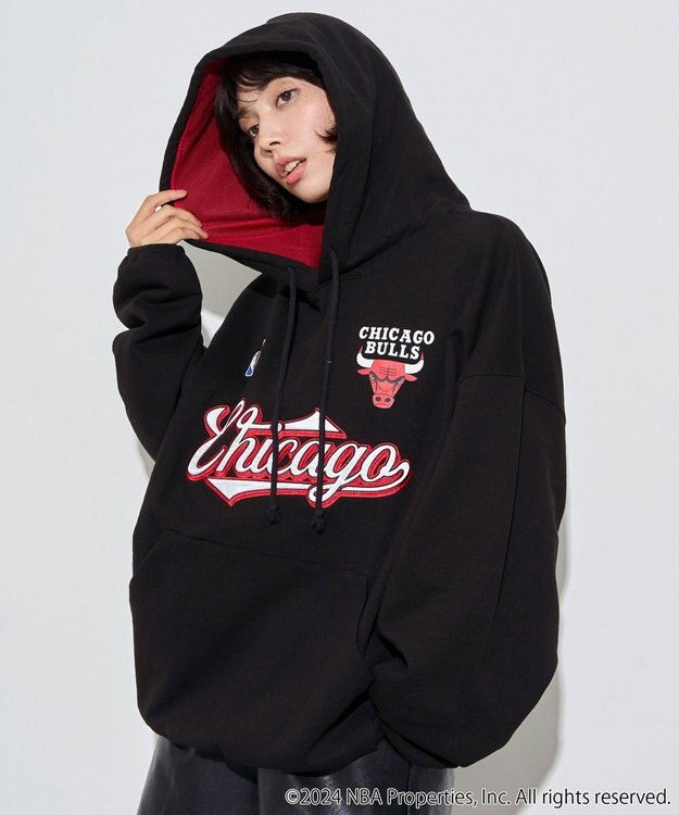 WEGO 【ユニセックス着用ITEM】別注NBAバルーンプルパーカー ブラック