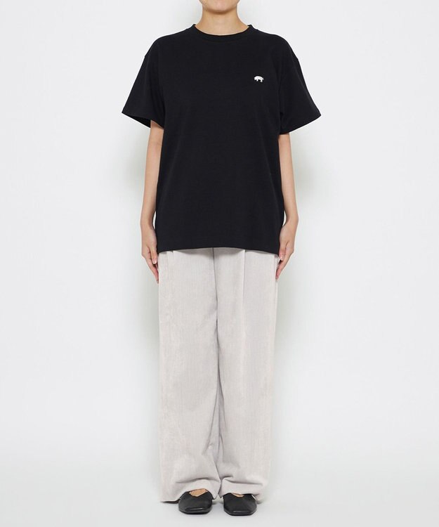 uncrave 【UNISEXあり】トンカツ Tシャツ（uncrave WHITE） ブラック