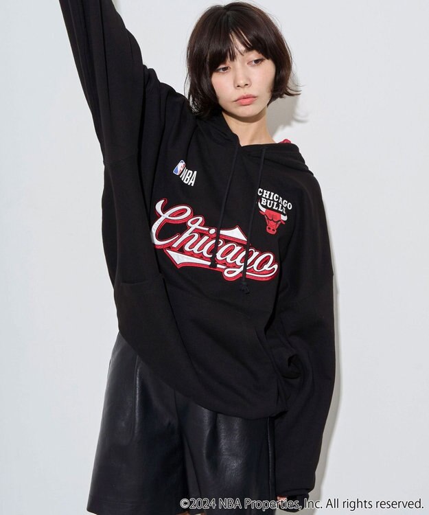 WEGO 【ユニセックス着用ITEM】別注NBAバルーンプルパーカー ブラック