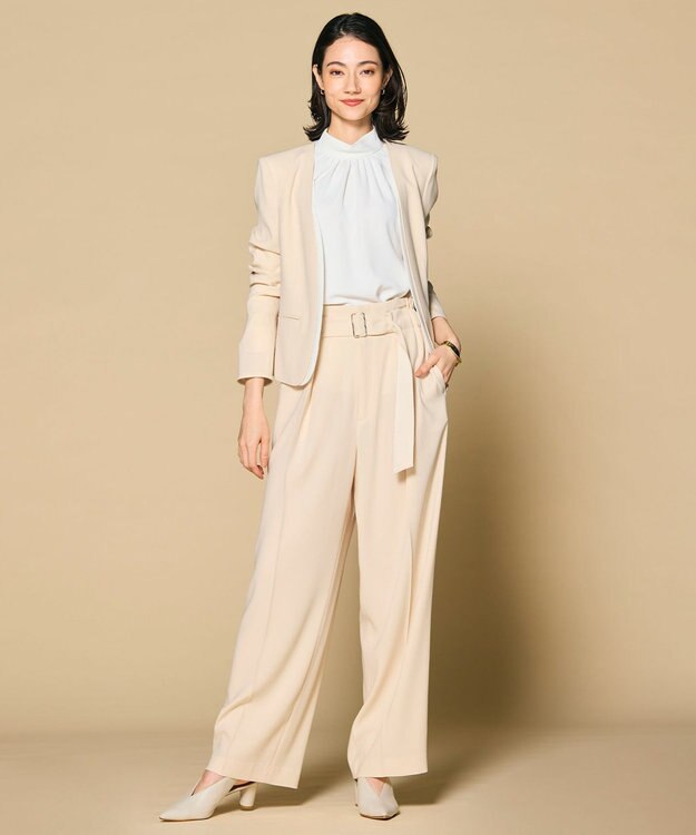 BEIGE， 【洗える・L-size】CINDY / ワイドパンツ Sheer Orange