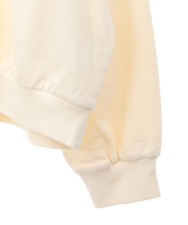 AMERICAN HOLIC 襟付き刺繍入りミニ裏毛プルオーバー Light Yellow