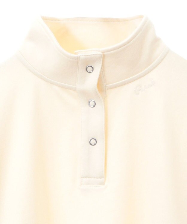 AMERICAN HOLIC 襟付き刺繍入りミニ裏毛プルオーバー Light Yellow