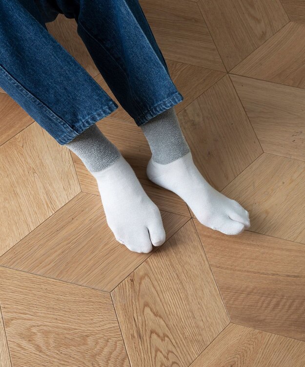 TRICOTE ベロアラメタビソックス 94L.GRAY