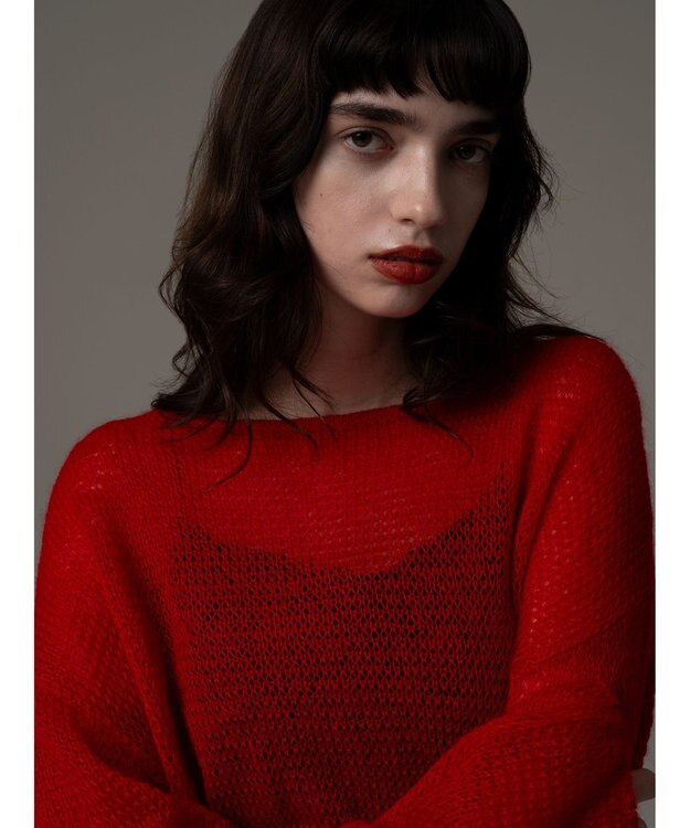 Te chichi 【R by Te chichi】シアールーズニット《2025winter catalog item》 レッド