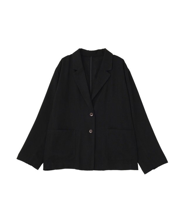 CRAFT STANDARD BOUTIQUE リネンライクオーバーサイズジャケット Black