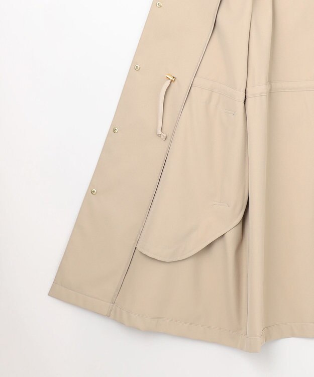 J.PRESS LADIES 【洗える・撥水】ドライツイルストレッチ ノーカラー コート ベージュ系