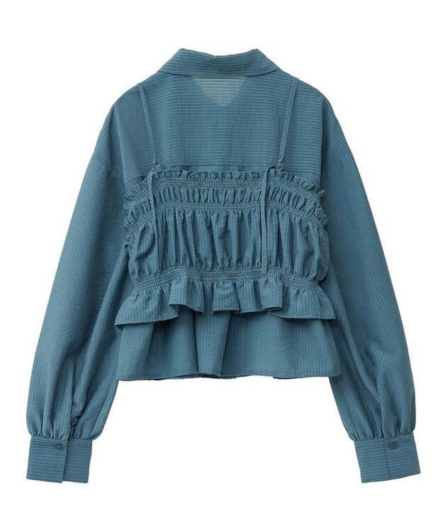 Green Parks ・ＥＬＥＮＣＡＲＥ　ＤＵＥ　ビスチェ付ショートシャツ Green