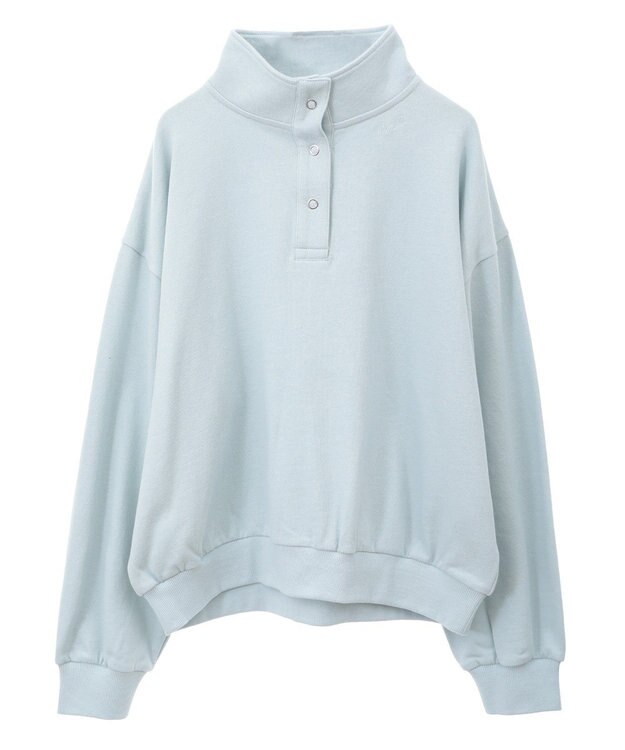 AMERICAN HOLIC 襟付き刺繍入りミニ裏毛プルオーバー Mint