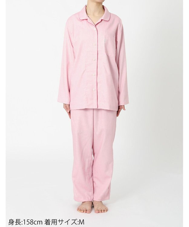ワコール／睡眠科学 パジャマ 長袖 長ズボン 綿100%（本体） レディース YDX588 睡眠科学／ワコール エンジ