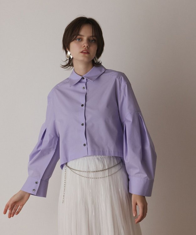 GRACE CONTINENTAL ビッグスリーブシャツ パープル