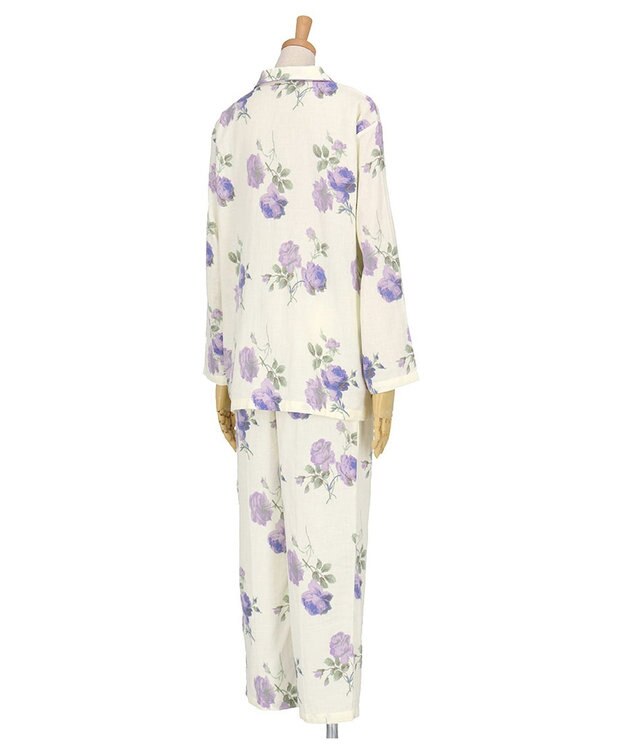 Wing パジャマ 長袖 長ズボン 綿100%(本体) 二重ガーゼ レディース EP5073 ウイング／ワコール クリーム