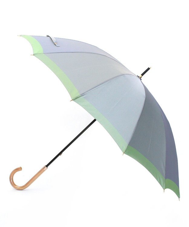 槇田商店 SCENE グログランシャンブレー ブルー 長傘 水色