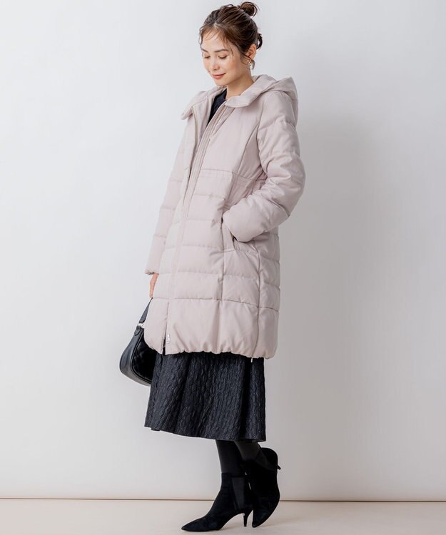 組曲 【洗える】ライトタフタロングダウン ベージュ系