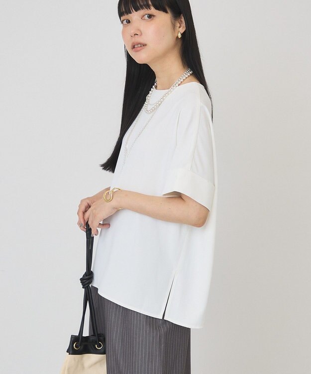 AMERICAN HOLIC 【予約】【WEB限定】イージーケア+接触冷感バックタック半袖プルオーバー Off White