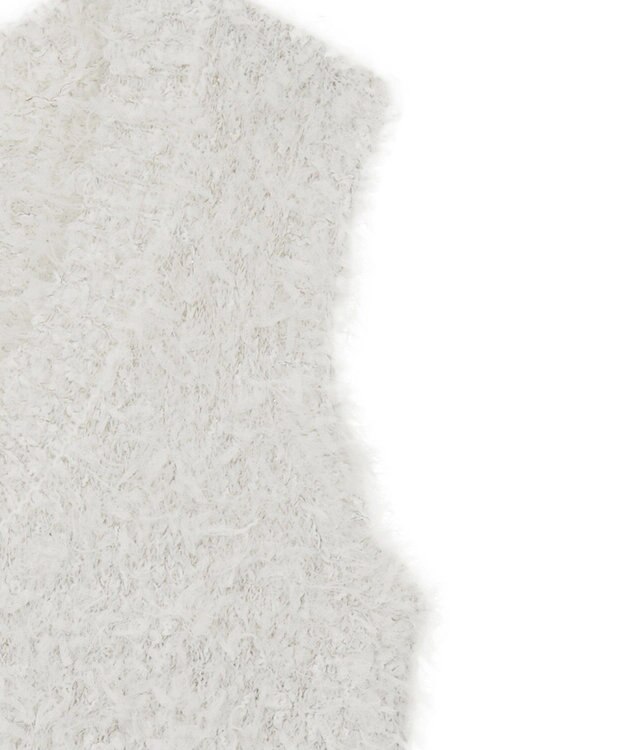 Green Parks フェザーヤーンニットベスト Ivory