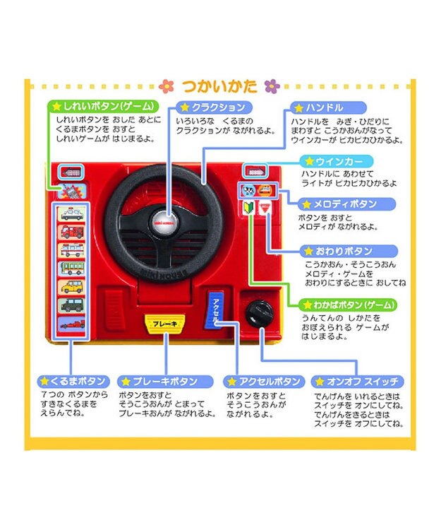 MIKI HOUSE HOT BISCUITS 【音のでるおしごとえほん】くるま 色なし