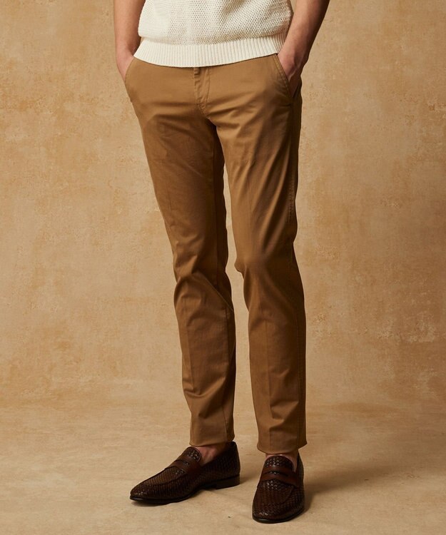 JOSEPH ABBOUD 【ストレッチ/JAPANファブリック】ヴィンテージコットンストレッチ パンツ キャメル系