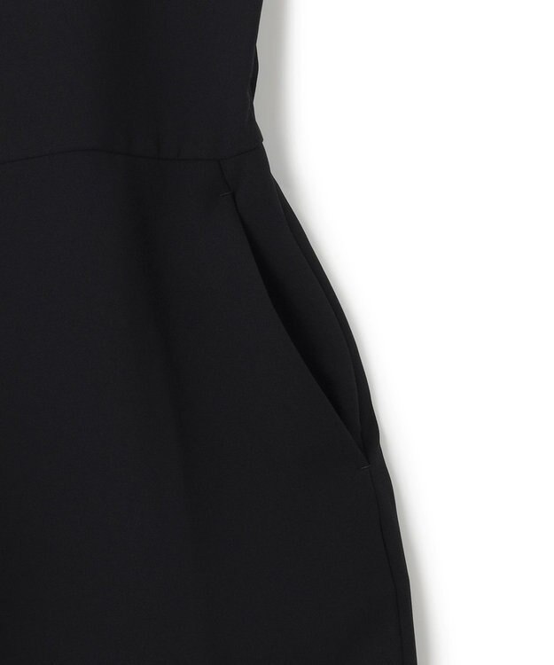 23区 L 【一部店舗限定/吸水速乾/UVカット/接触冷感/洗える】ストレッチジョーゼット オールインワン ブラック系