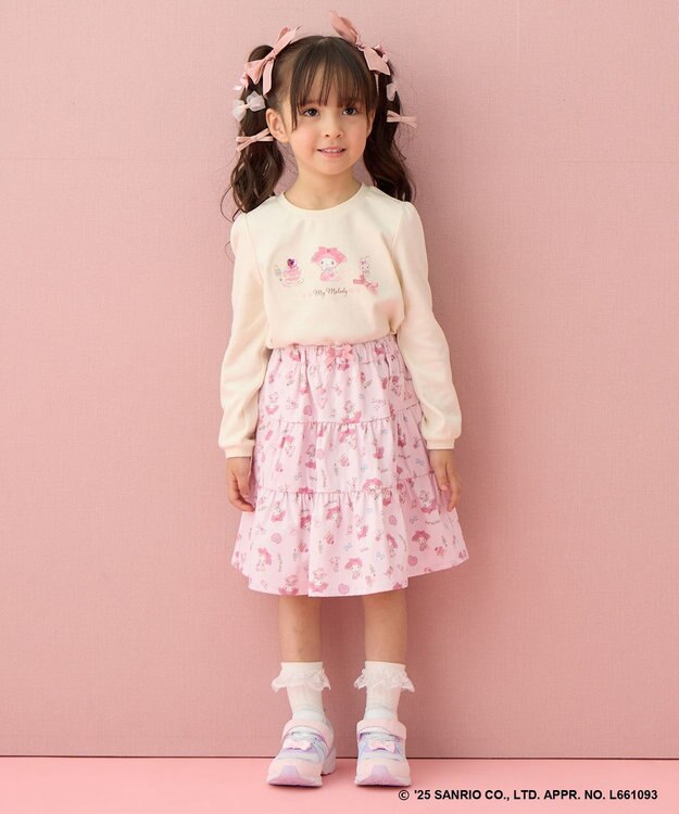 ANY KIDS 【マイメロディ＆クロミ×ANY KIDS】長袖Tシャツ エクリュ×マイメロディ