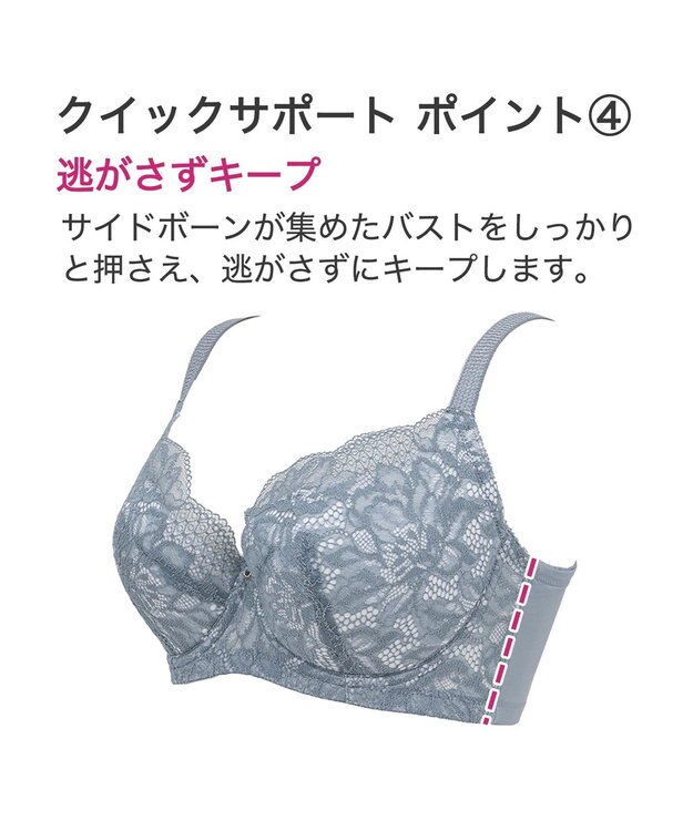 BRADELIS New York 【BRADELIS New York / コンパクト補整ブラ】クイックサポートブラ22A1 ブルー