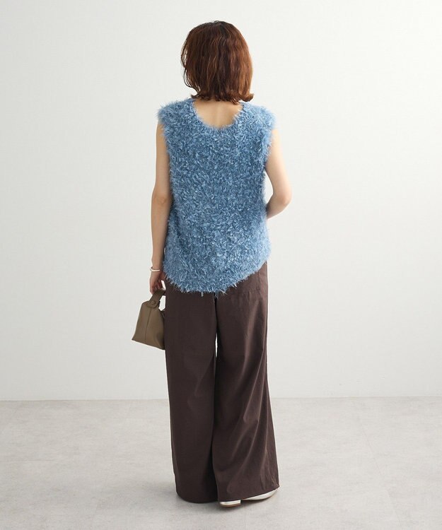 Green Parks フェザーヤーンニットベスト Blue