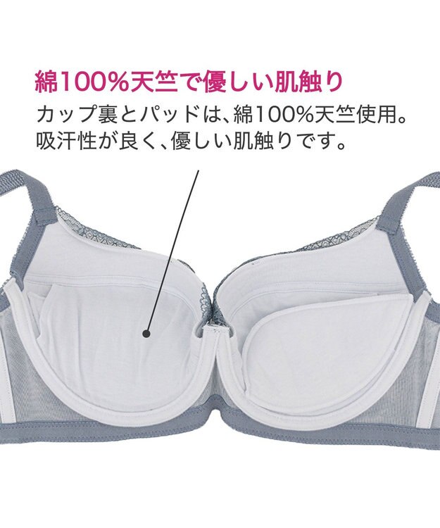 BRADELIS New York 【BRADELIS New York / コンパクト補整ブラ】クイックサポートブラ22A1 ブルー